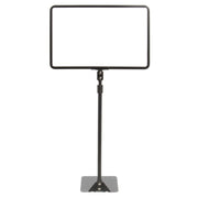 Black Metal Frame Sign with Adjustable Round Stem - 11"L x 7"H by HUBERT – Alloy Steel, Black, Model 65275