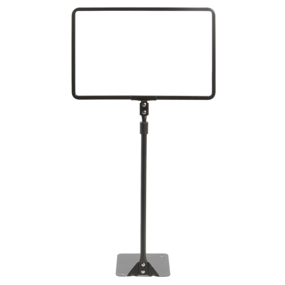 Black Metal Frame Sign with Adjustable Round Stem - 11"L x 7"H by HUBERT – Alloy Steel, Black, Model 65275
