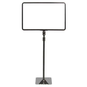 Black Metal Frame Sign with Adjustable Round Stem - 11"L x 7"H by HUBERT – Alloy Steel, Black, Model 65275