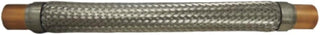 Supco VAS-078 7/8" OD HVAC Vibration Absorber | Stainless Steel Braided Refrigerant Line Eliminator | Copper Sweat Ends | 12" Compressor Vibration Isolator | 650 PSI Working Pressure