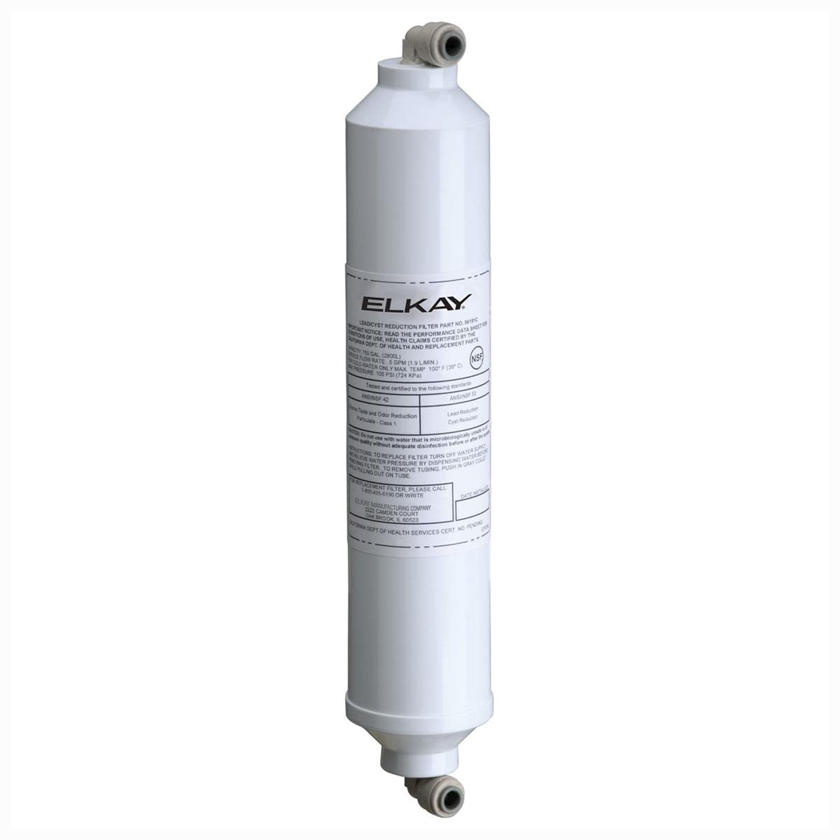 Aqua Sentry Replacement Filter by Elkay – 1 Count (Pack of 1), Plastic, White, Model 56192C