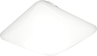 Lithonia Lighting 20 Inch Flush Mount LED Ceiling Light, Square Flush Mount Ceiling Light, Dimmable, 120 Volts, 44 Watts, Damp Listed, 4000 Lumens, White (FMLSDL 20 35840 M4)