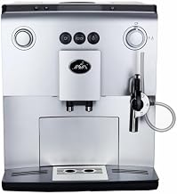 Omcan Programmable Espresso Machine with Milk Frother for Cappuccino and hot water for Americano. 10 Languages, Powder/Bean Compatible 44602