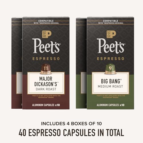 Peet's Coffee Signature Blend Variety Pack / 10 Count (Pack of 4) / 4 Single-Serve Capsules & Pods