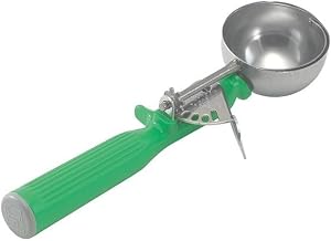Vollrath 2-2/3 oz Stainless Steel Disher - Size 12,Green