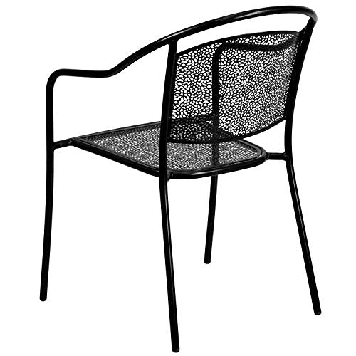 Flash Furniture Black / 35.5" / 4 Round Chairs + Square Table Dining Sets