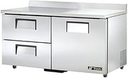 TRUE TWT-60D-2-ADA-HC ADA Compliant Two Section 60" Work Top Refrigerator, One Solid Door & ADA Compliant Two Drawers