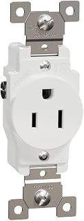 Square D by Schneider Electric Square D X Series 125V Tamper Resistant Heavy Duty Single Outlet, 15 Amp, Matte White
