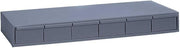Durham 002-95 Gray Cold Rolled Steel Storage Cabinet, 33-3/4" Width x 4" Height x 11-5/8" Depth, 6 Drawer