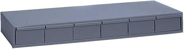 Durham 002-95 Gray Cold Rolled Steel Storage Cabinet, 33-3/4" Width x 4" Height x 11-5/8" Depth, 6 Drawer