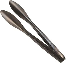 American Metalcraft BLHT1 Vintage Black Hammered Serving Tongs, 9"