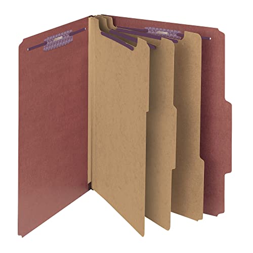 SMEAD Red / 1 / Letter Top Tab Classification Folders