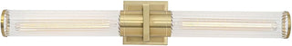 Satin Brass Two-Light Bathroom Vanity from Artcraft's Positano Collection