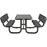 Global Industrial Black / 72"L x 83"W x 33"H / Industrial Picnic Tables