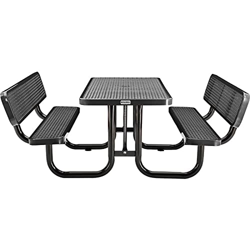 Global Industrial Black / 72"L x 83"W x 33"H / Industrial Picnic Tables