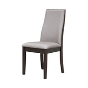 Polyester Upholstered Dining Chairs Set of by Furnifact – Upholstered, Grey, Pack of 2