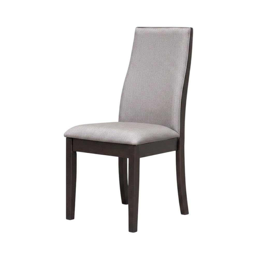 Polyester Upholstered Dining Chairs Set of by Furnifact – Upholstered, Grey, Pack of 2