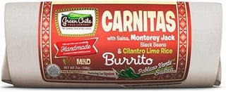 Green Chile Food Carnitas Burrito with Salsa Monterey Jack Black Beans and Cilantro Lime Rice, 7 Ounce -- 12 per case.