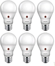 PHILIPS LED Dusk-to-Dawn A19 Frosted Light Bulb: 800-Lumen, 2700-Kelvin, 8-Watt (60-Watt Equivalent), E26 Base, Soft White, 6-Pack