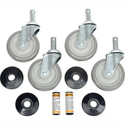 5" Swivel Stem Casters by Nexel – 5 inches, Polyurethane, Gray, Model 798812