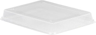 Detroit Forming OPS Plastic Rectangle Pan Lid Fit 1/2" Sheetcake Pans, Clear | 100/Case