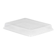 Detroit Forming OPS Plastic Rectangle Pan Lid Fit 1/2" Sheetcake Pans by DFI – OPS Plastic, Clear, Pack of 100, Model DRS-956