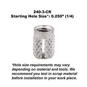 E-Z LOK 10-24 Pack of 5 / One Size / Silver Nut Inserts