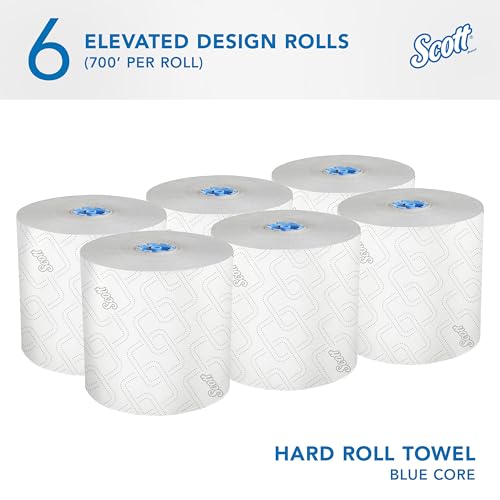 Scott Professional White / 700 Feet (Pack of 6) / Blue Core Paper Towels