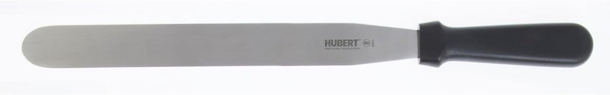 HUBERT Spatula Stainless Steel with Black Polypropylene Handle - 10"L Blade
