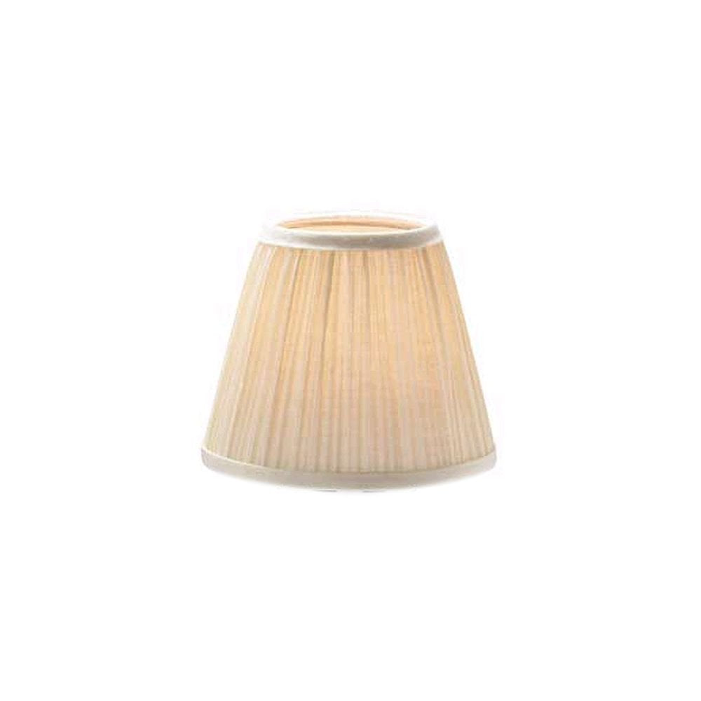 Ivory 5" Dia Candlestick Lamp Shade by Hollowick – porcelain, wood, flame resistant fabric, Off-White, Model 295I