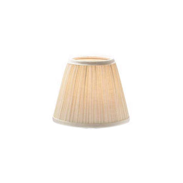 Ivory 5" Dia Candlestick Lamp Shade by Hollowick – porcelain, wood, flame resistant fabric, Off-White, Model 295I