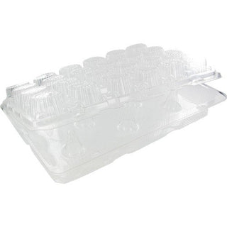 Polar Pak 02334 24 Compartment Clear Plastic Hinged Cupcake Container by Par Pak – Plastic, Clear, Model 02443