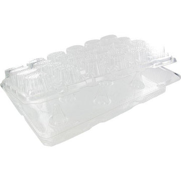 Polar Pak 02334 24 Compartment Clear Plastic Hinged Cupcake Container by Par Pak – Plastic, Clear, Model 02443