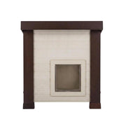 Durable Engineered Wood Composite Outdoor Cat Shelter in Maple with Rainproof Design by Bison Pets – Engineered Wood Composite, Maple