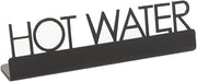 American Metalcraft SBHW5 Stainless Steel Hot Water Sign, Black, 5"