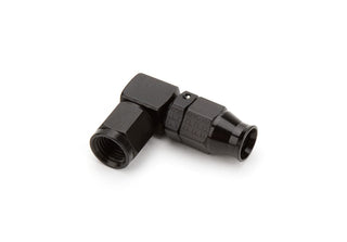 #4 90 Degr Real Street Forged Hose End - Black by Fragola – #4, ptfe, Black, Model 689904-BL