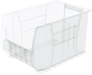 Akro-Mils 30282 Super-Size AkroBins Plastic Storage Bins, Space-Saving Stackable Bins for Garage, Classroom, Warehouse Organization, 20" L x 12" W x 12" H, Clear, 2-Pack