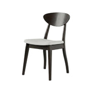 Black Wenge Solid Wood Dining Side Chair Set of by Starlight Canyon Home – Full Solid Rubberwood, Fabric, Black, Pack of 2