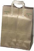 1/6 Barrel 70 lb Heavy-Duty Natural Kraft Paper Grocery Sack With Handle -12" L x 7" D x 17" H