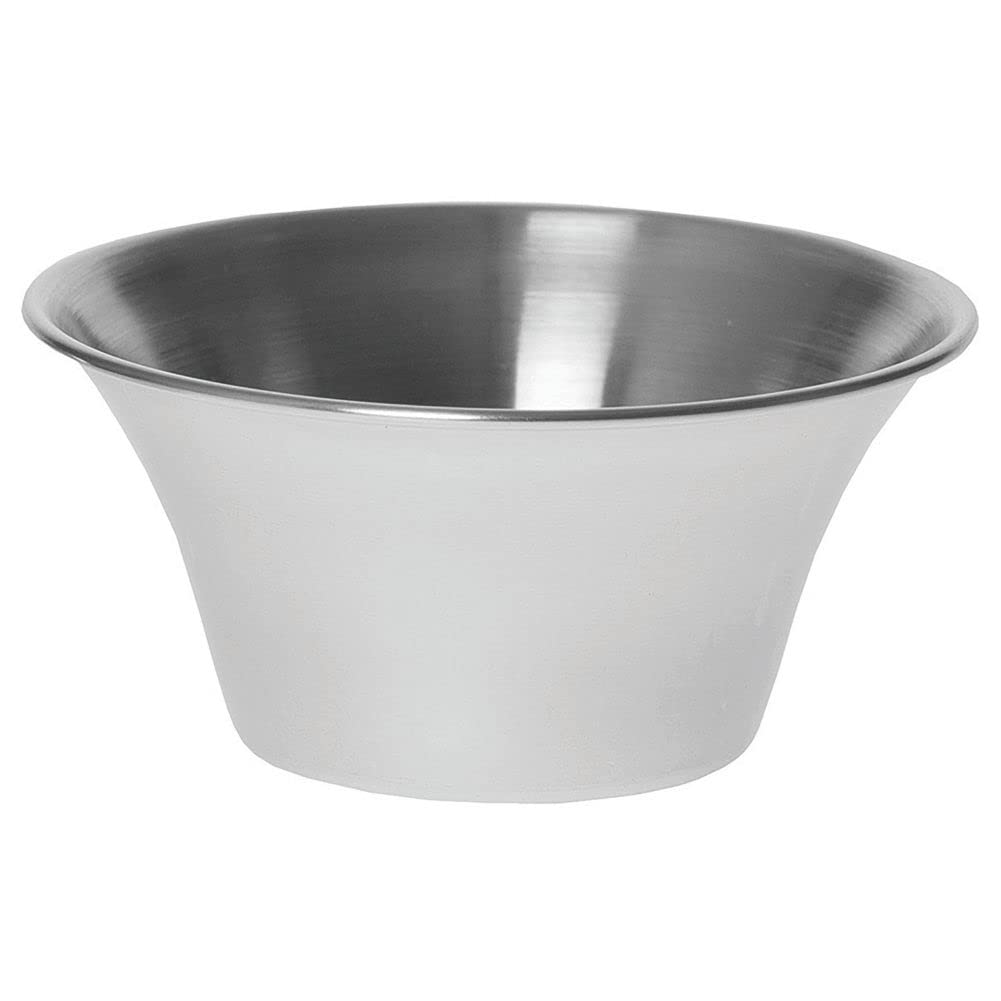 Flared S/S 6 Ounce Sauce Cup - 12 / CS by Tablecraft – 6.0 ounces, Stainless Steel, Pack of 12, Model 5064