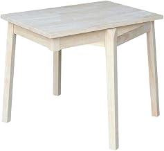 Furnifact Unfinished Child's Table, Wooden Craft, Ideal for playroom or Bedroom, Durable, Simple Design, Easy to Wipe Clean with Soft Cloth