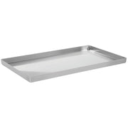 Food Merchandising Pans with Tapered Corners Stainless Steel Deli Display Pan - 20" L x 12" W x 1" D by HUBERT – Stainless Steel, Silver, Model STP-201201
