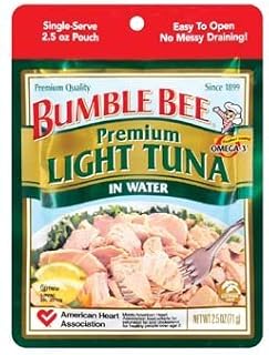 Bumble Bee Premium Light Tuna in Water 2.5 Oz (Pack of 6)
