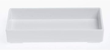 HUBERT White Melamine Tray - 6 3/4" L x 3 1/4" W x 1 1/8" H
