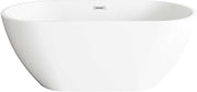 59" Bathtub In Glossy White With Chrome Trim