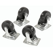 (4) Swivel 4" Replacement Casters for Hardwood Dolly by Global Industrial – 8"L x 6"W x 5"H, Metal, Silver or Gray, Model 251445