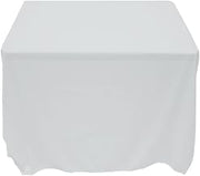 HUBERT Tablecloth White Square Spun Polyester - 52" x 52"