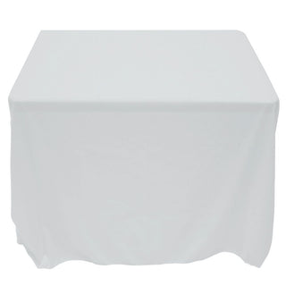 Tablecloth White Square Spun Polyester - 52" x 52" by HUBERT – 52" x 52" (Square), Polyester, White, Model BTC2-52X52-100