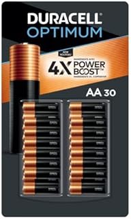 DURACELL Optimum Coppertop AA Batteries with 4 x Power Boost Ingredients (Pack of 30)