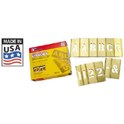 Stencil Set-Letter/Number 3" Brass 77Pcs. by CH Hanson – One Size, Blend, Multi, Model 10113